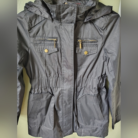 Yoki Girls Medium (Size 8-10) Black Anorak Outerwear Jacket w/ Removable Hood - Picture 2 of 13